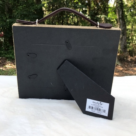 NWT MUD PIE / 4x6 Burlap "Back to Nature" Picture Frame - Picture 4 of 6